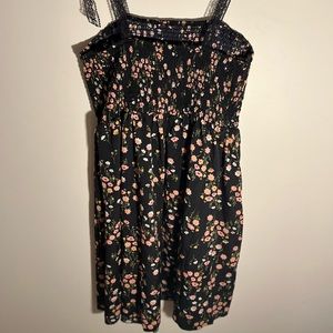 Floral Print Shirred Cami Dress